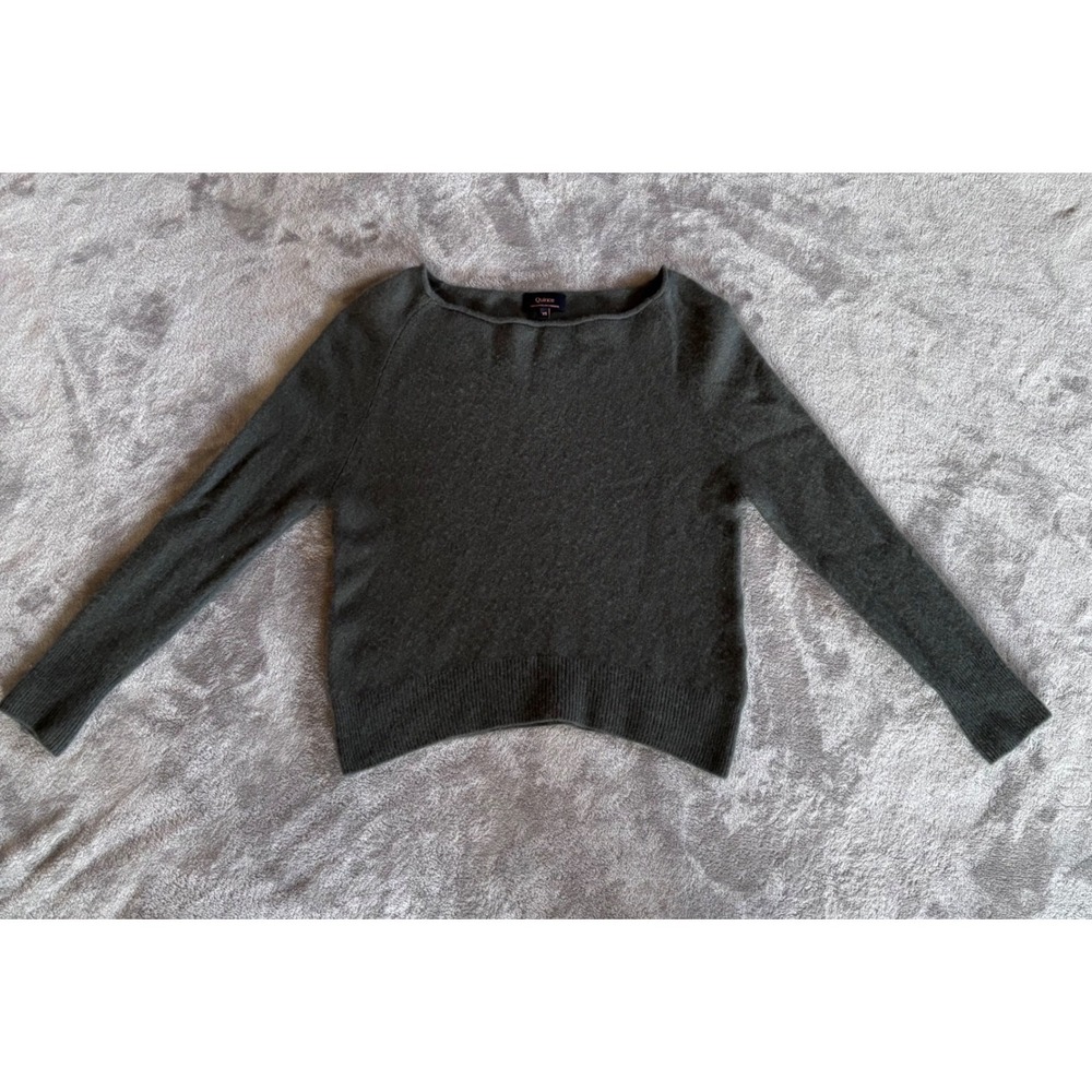 Quince 100% Mongolian Cashmere Sweater Olive Green|Old Money|Minimalist| Sz XS